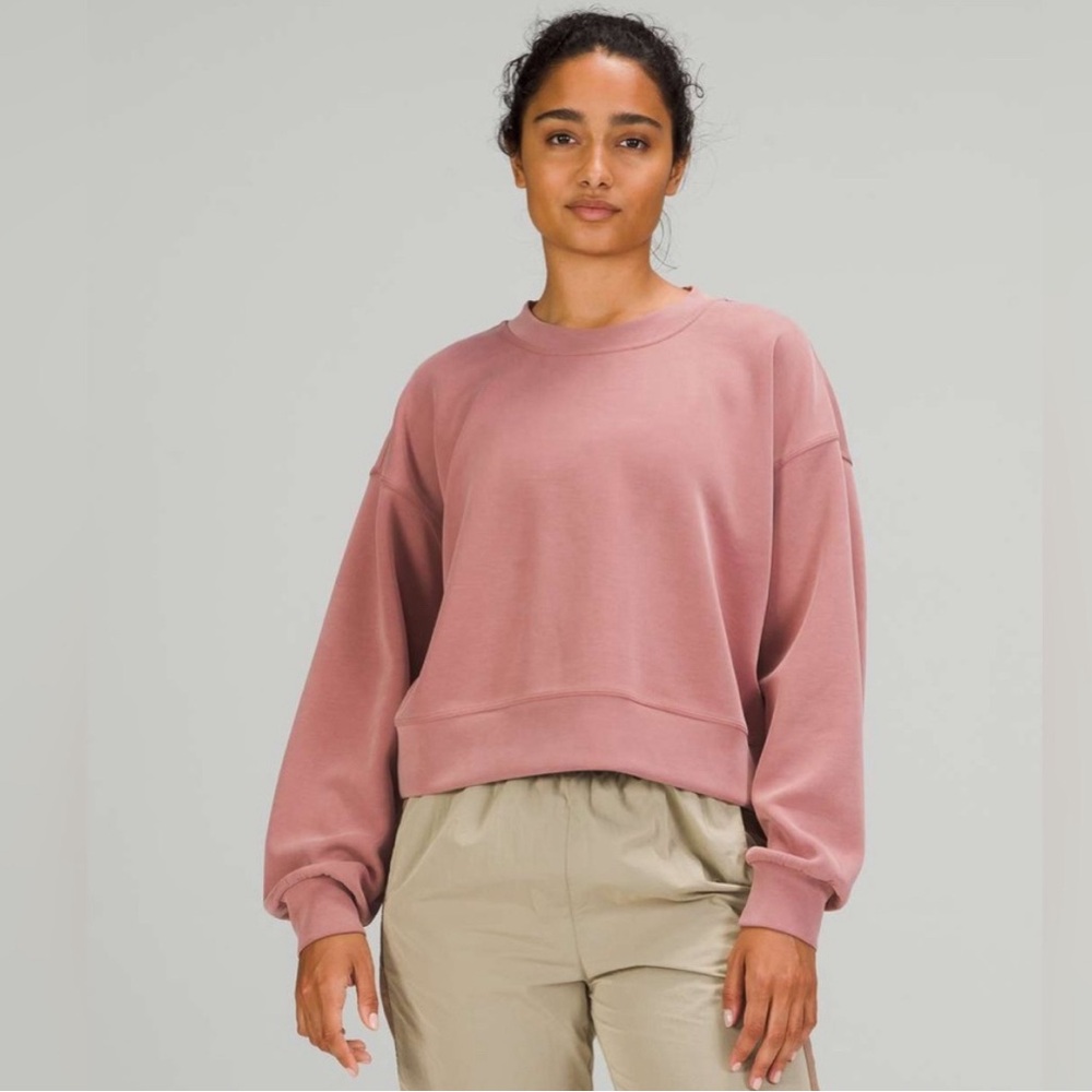 Softstreme Perfectly Oversized Cropped Crew Spiced Chai Size 8
